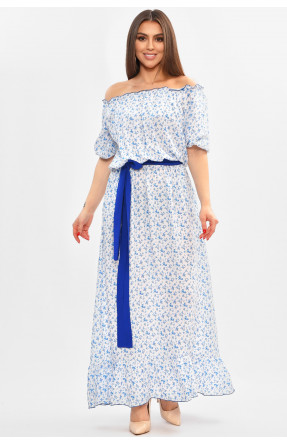 Платье женское белого цвета с принтом 8188 208723C