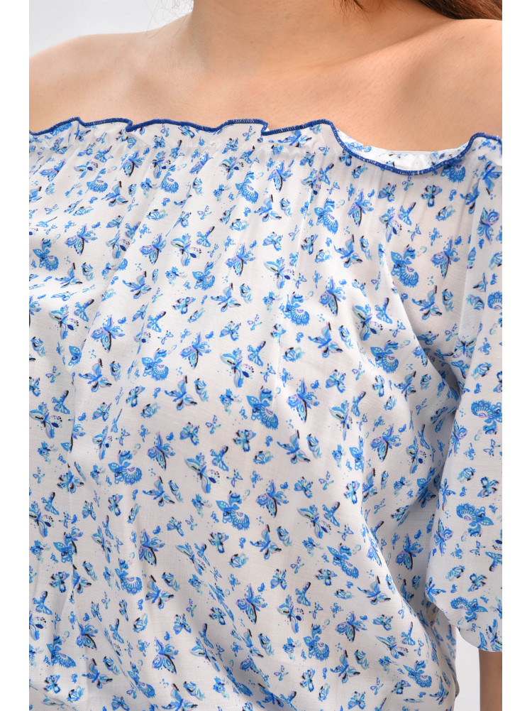 Платье женское белого цвета с принтом 8188 208723C