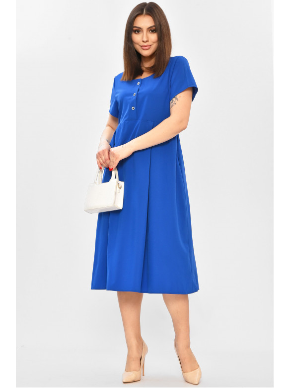 Платье женское однотонное синего цвета 208724C