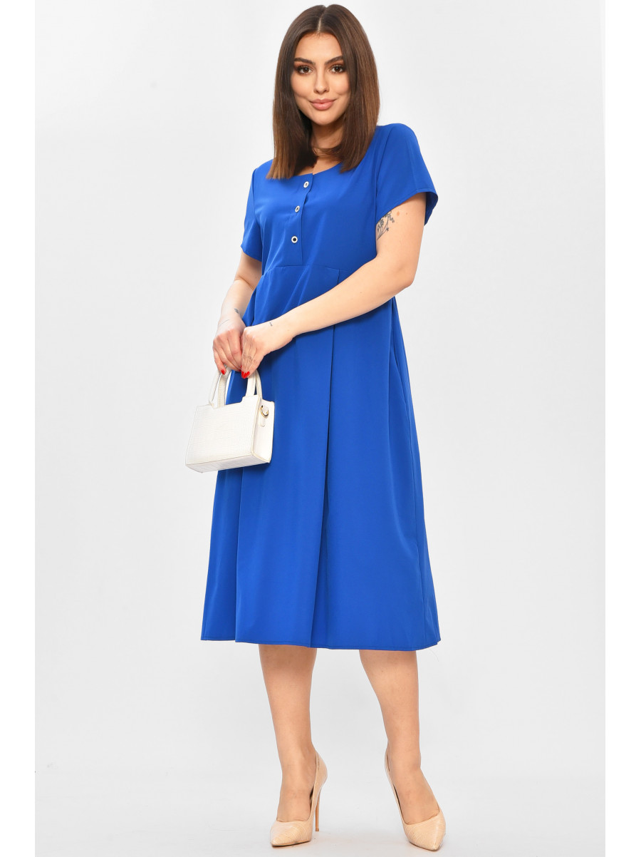 Платье женское однотонное синего цвета 208724C