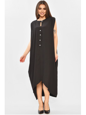 Платье женское полубатальное черного цвета 8252 208725C