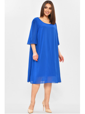 Платье женское однотонное синего цвета 8356 208726C