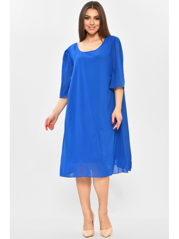 Платье женское однотонное синего цвета 8356 208726C