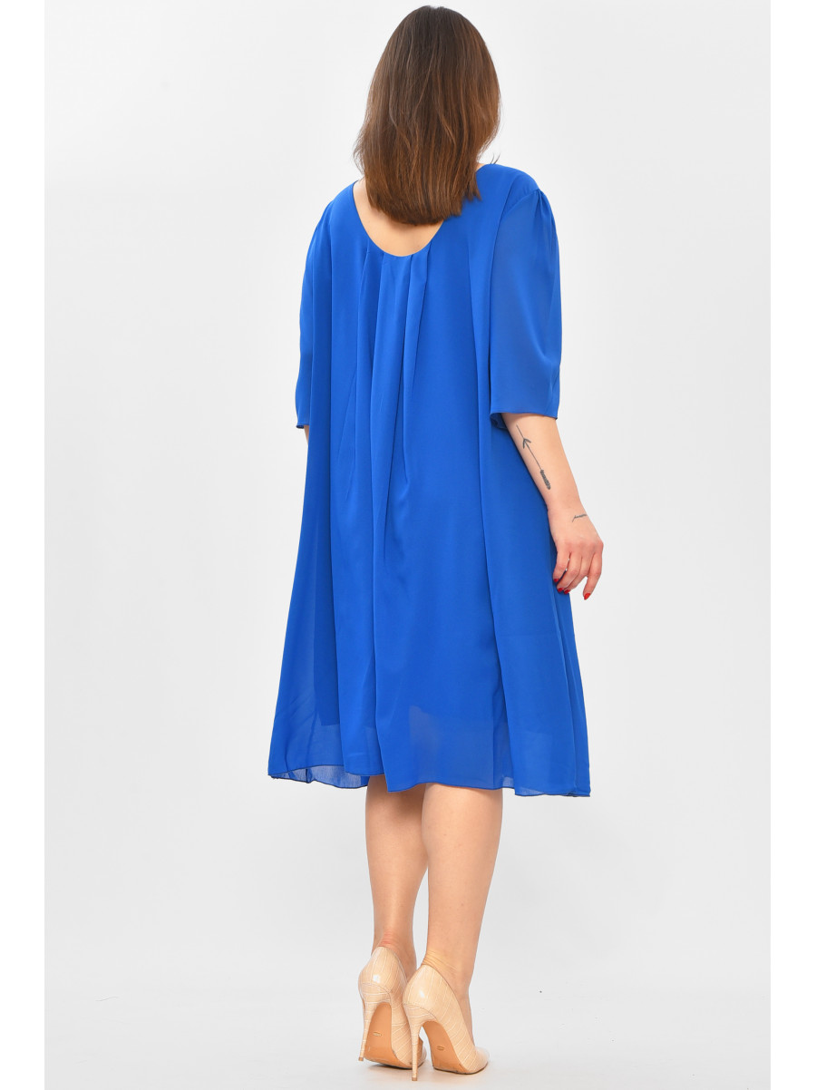 Платье женское однотонное синего цвета 8356 208726C