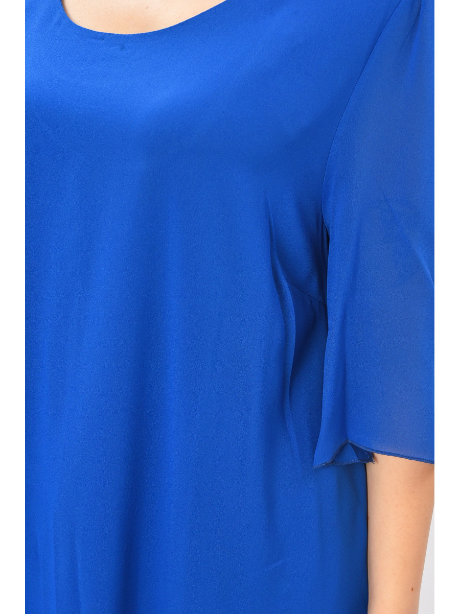 Платье женское однотонное синего цвета 8356 208726C