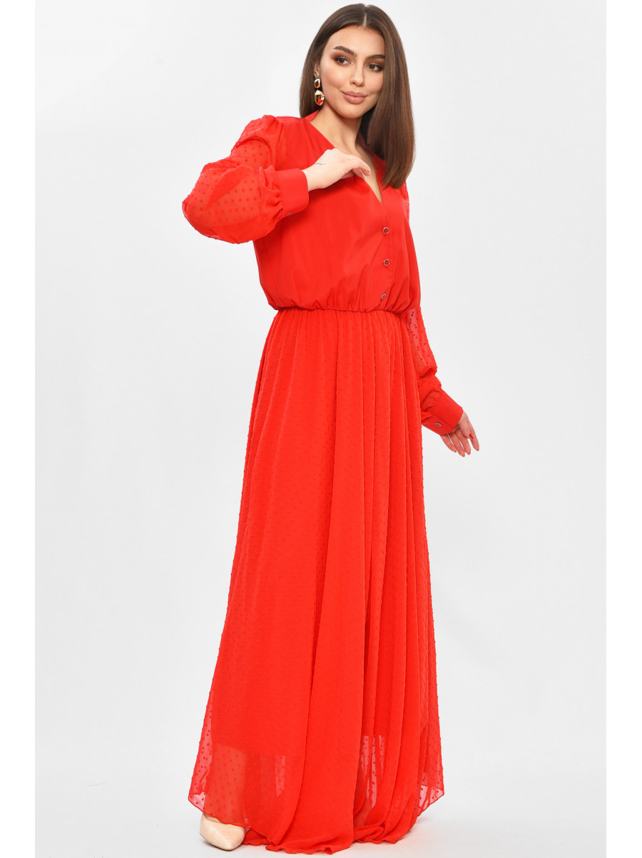 Сукня жіноча однотонна червоного кольору 208727C