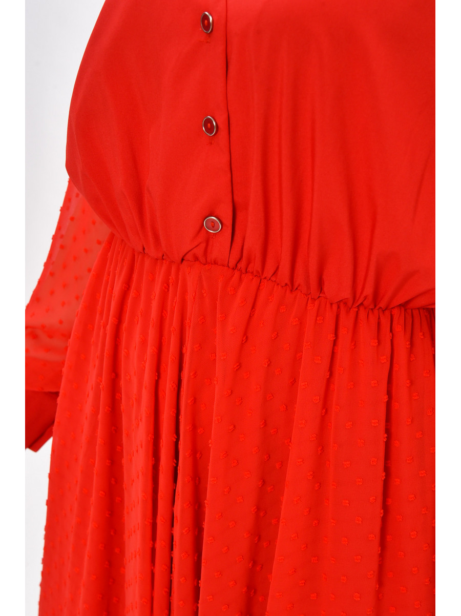 Сукня жіноча однотонна червоного кольору 208727C
