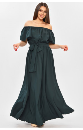 Сукня жіноча однотонна темно-зеленого кольору 8377 208728C Сукня жіноча однотонна темно-зеленого кольору 8377 208728C