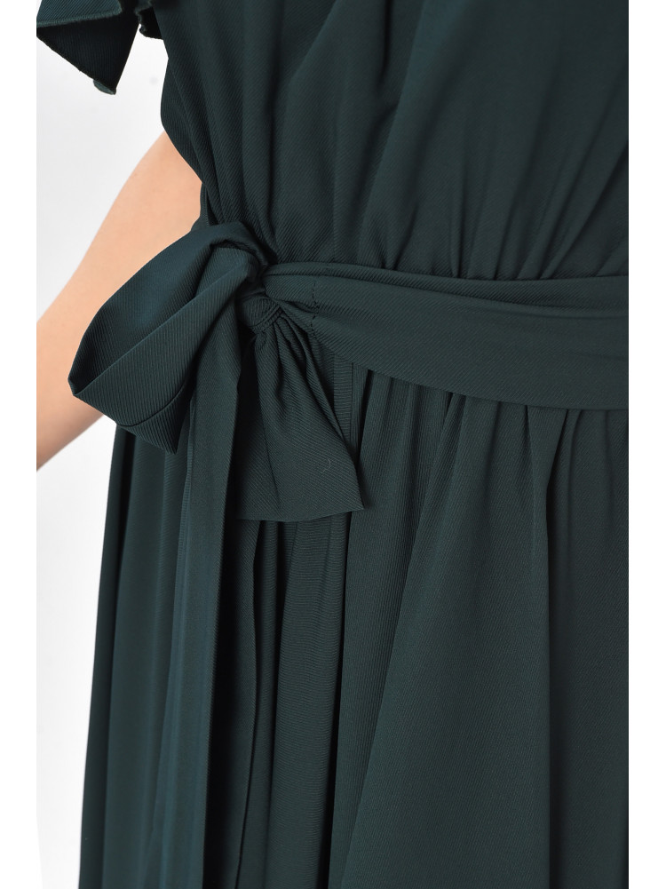 Сукня жіноча однотонна темно-зеленого кольору 8377 208728C