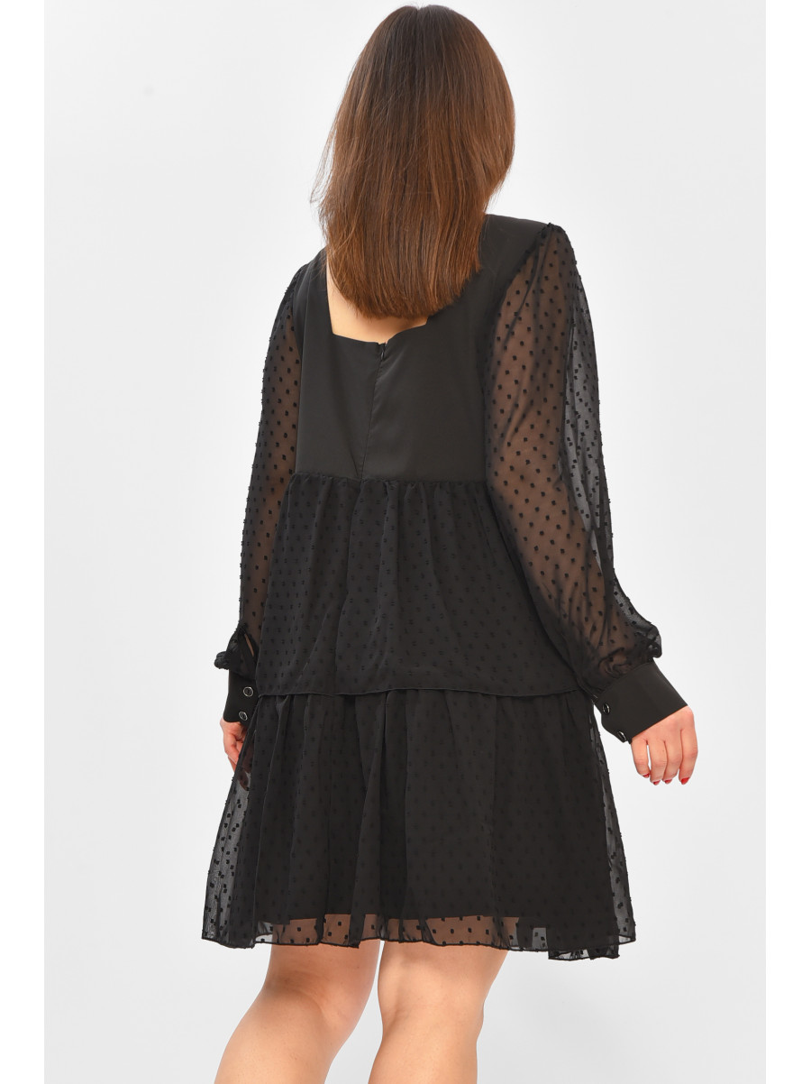 Сукня жіноча однотонна чорного кольору 8357 208729C