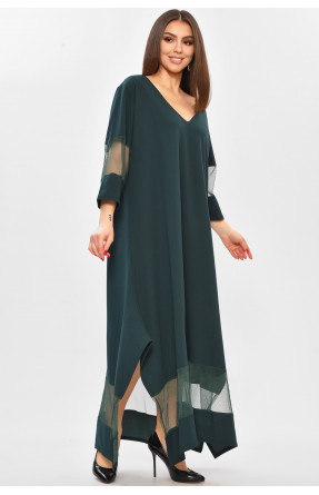 Сукня жіноча напівбатальна темно-зеленого кольору 8443 208731C Сукня жіноча напівбатальна темно-зеленого кольору 8443 208731C