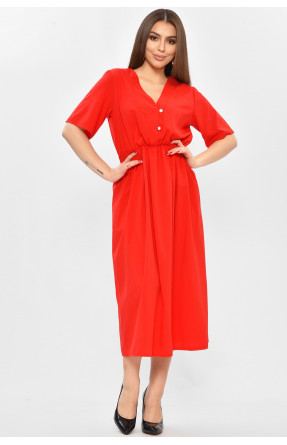 Платье женское однотонное красного цвета 208732C