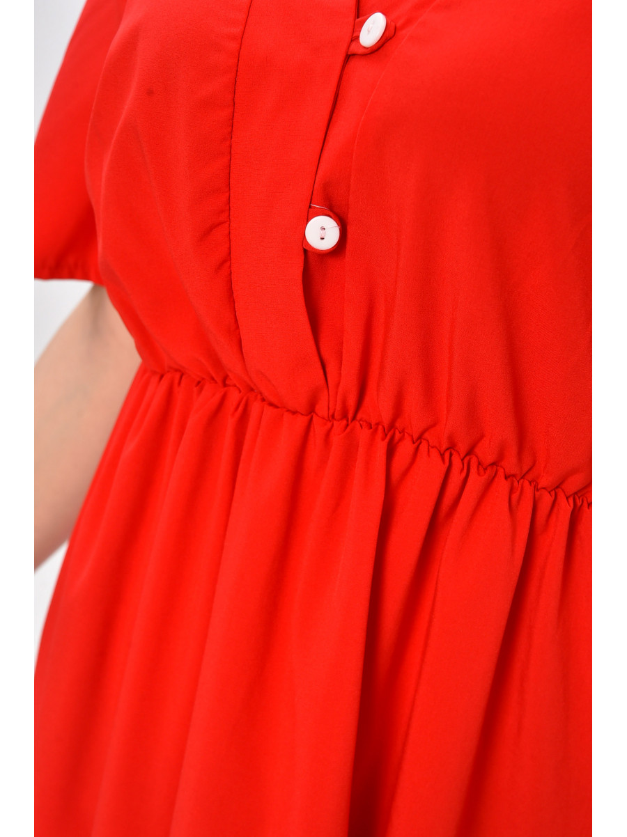 Платье женское однотонное красного цвета 208732C
