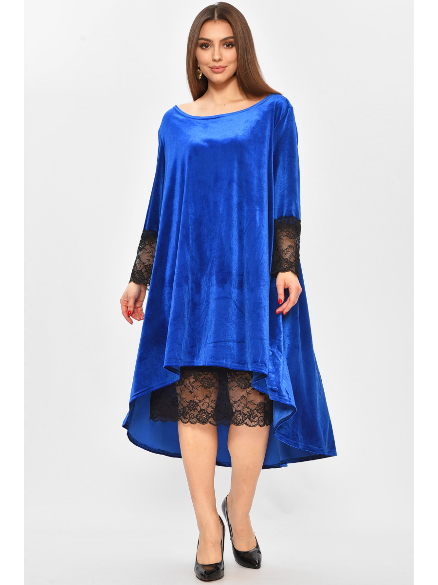 Сукня жіноча однотонна темно-синього кольору 8213 208733C