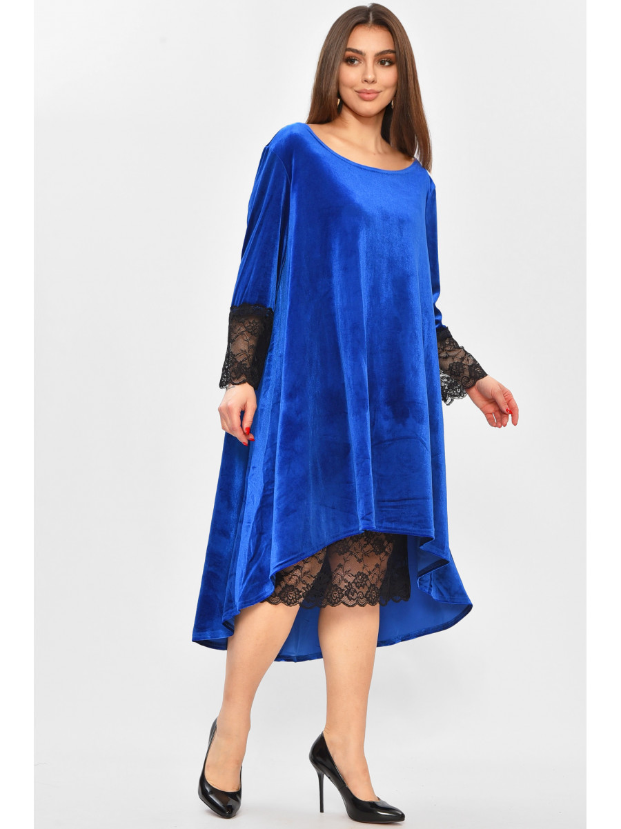 Сукня жіноча однотонна темно-синього кольору 8213 208733C