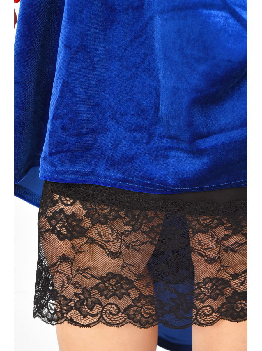 Сукня жіноча однотонна темно-синього кольору 8213 208733C