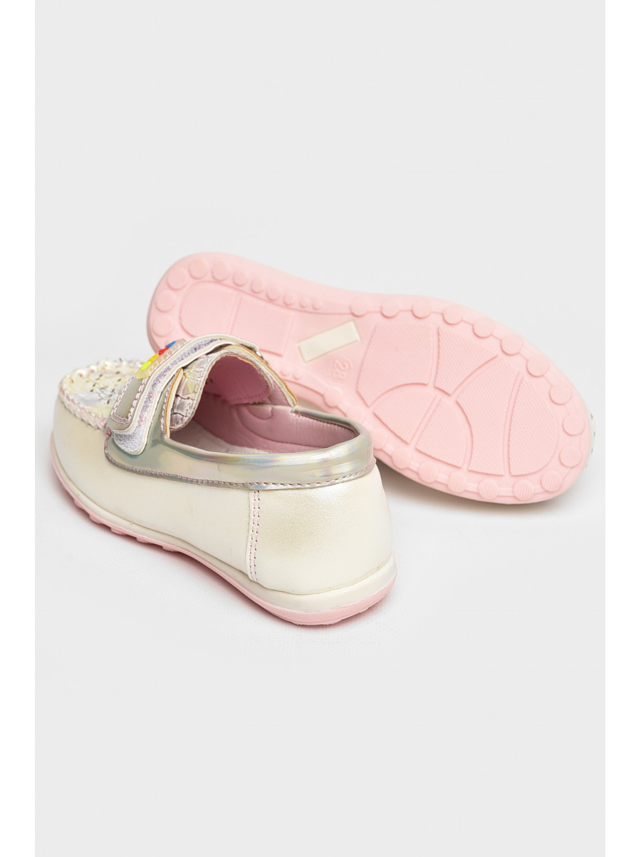 Мокасины детские для девочки белого цвета 18307-1 208736C