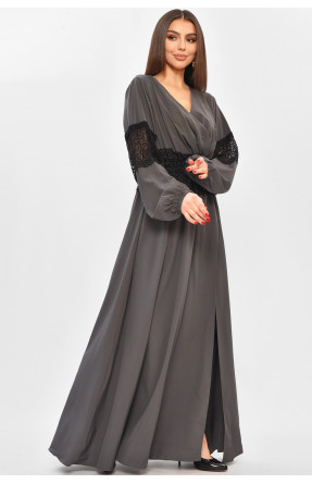 Сукня жіноча однотонна темно-сірого кольору 8345 208737C Сукня жіноча однотонна темно-сірого кольору 8345 208737C