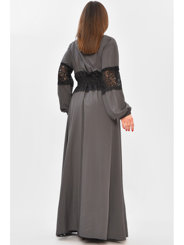 Платье женское однотонное тёмно-серого цвета 8345 208737C