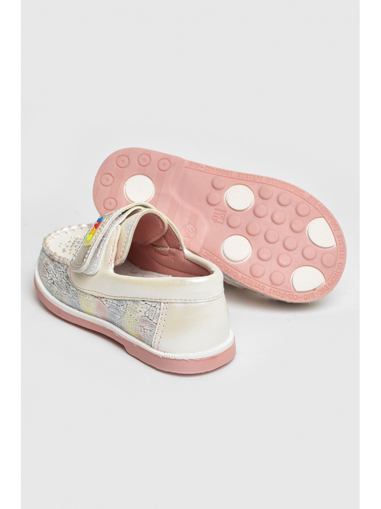 Мокасины детские для девочки белого цвета 18303-1 208738C