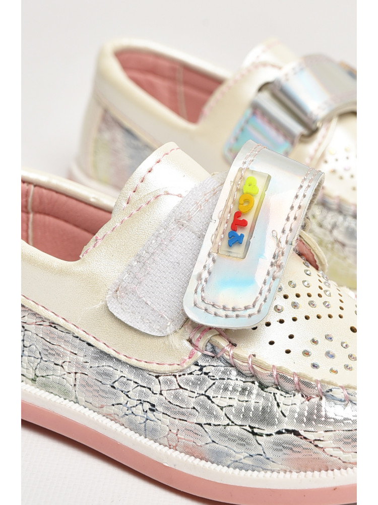 Мокасины детские для девочки белого цвета 18303-1 208738C