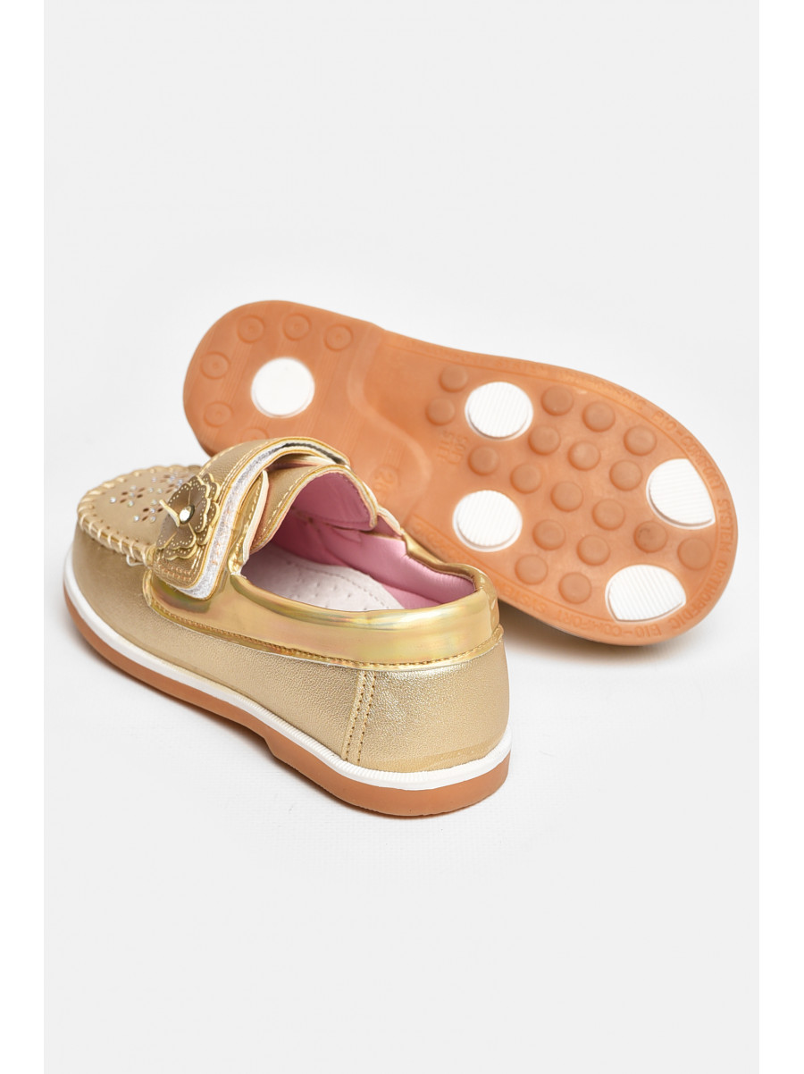 Мокасины детские для девочки золотистого цвета 18301-20 208739C