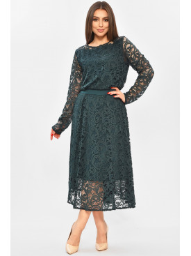 Костюм жіночий напівбатальний темно-зеленого кольору 8165 208740C Костюм жіночий напівбатальний темно-зеленого кольору 8165 208740C