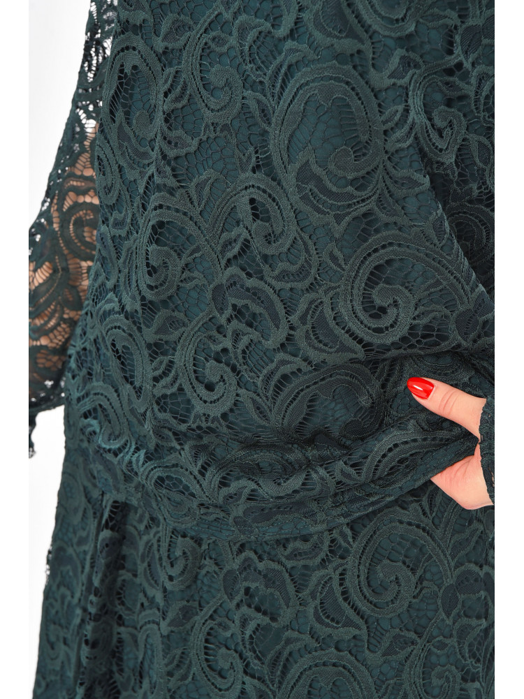 Костюм жіночий напівбатальний темно-зеленого кольору 8165 208740C