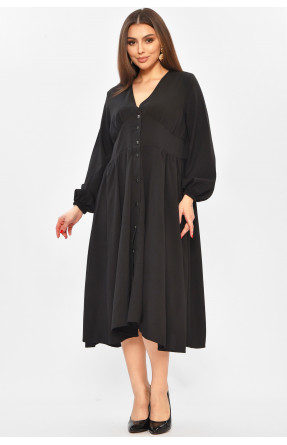 Сукня жіноча однотонна чорного кольору 8450 208742C Сукня жіноча однотонна чорного кольору 8450 208742C