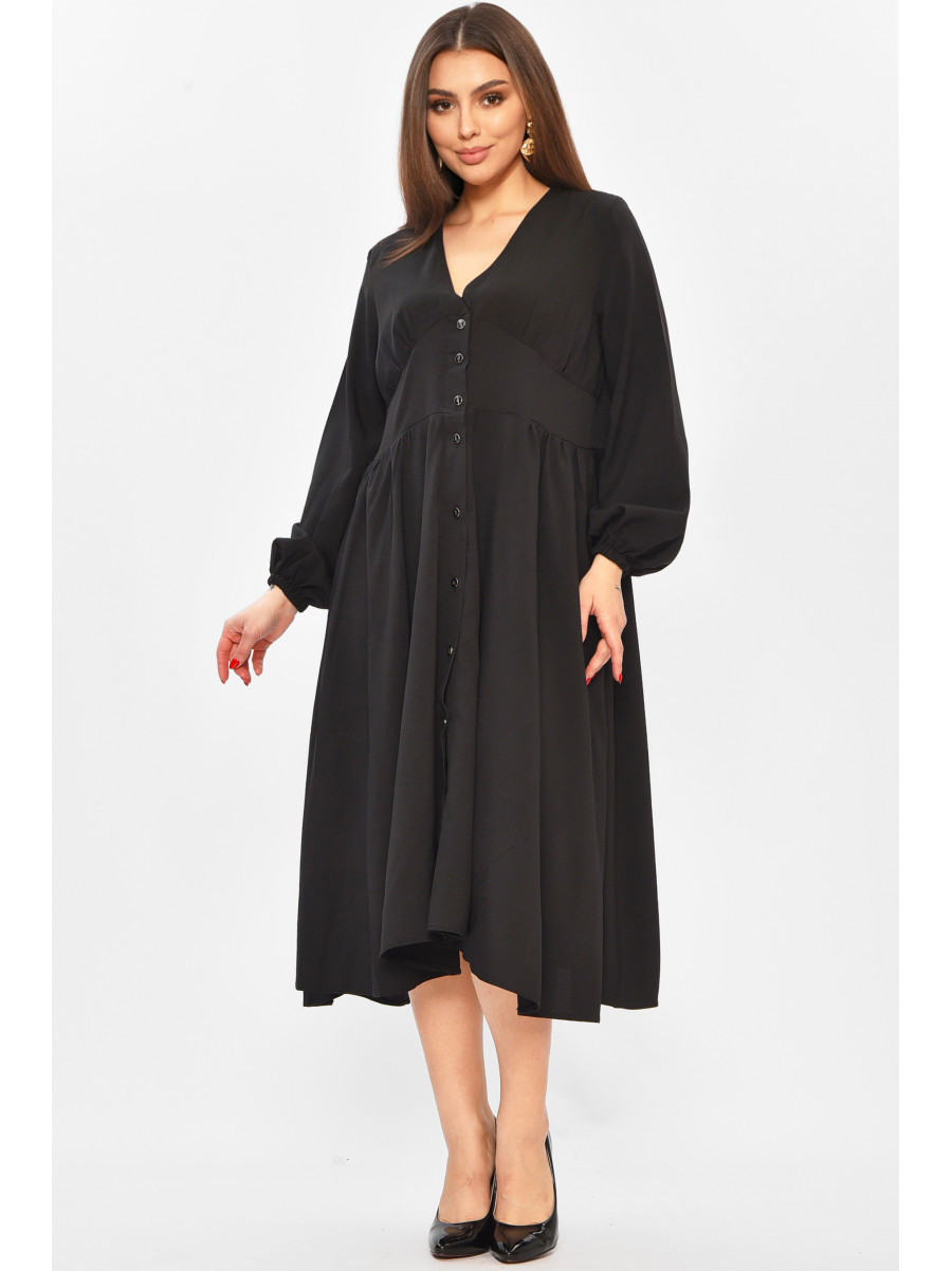 Сукня жіноча однотонна чорного кольору 8450 208742C