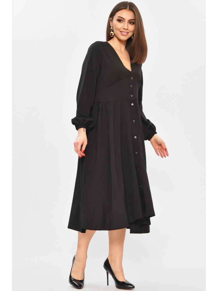 Сукня жіноча однотонна чорного кольору 8450 208742C