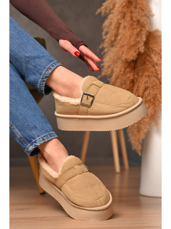 Угги женские на меху бежевого цвета GP18В 208743C