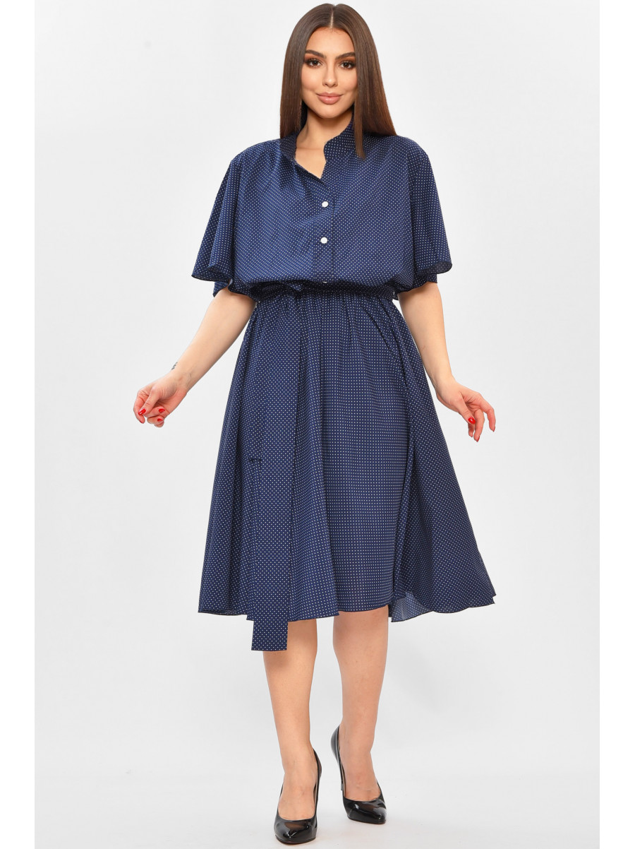 Платье женское тёмно-синего цвета с принтом 8371 208744C