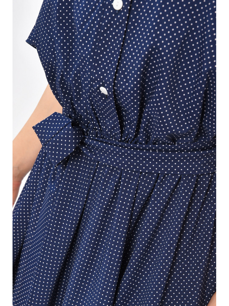 Платье женское тёмно-синего цвета с принтом 8371 208744C