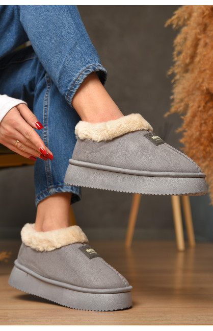 Уггі жіночі на хутрі сірого кольору GP22ВС 208748C