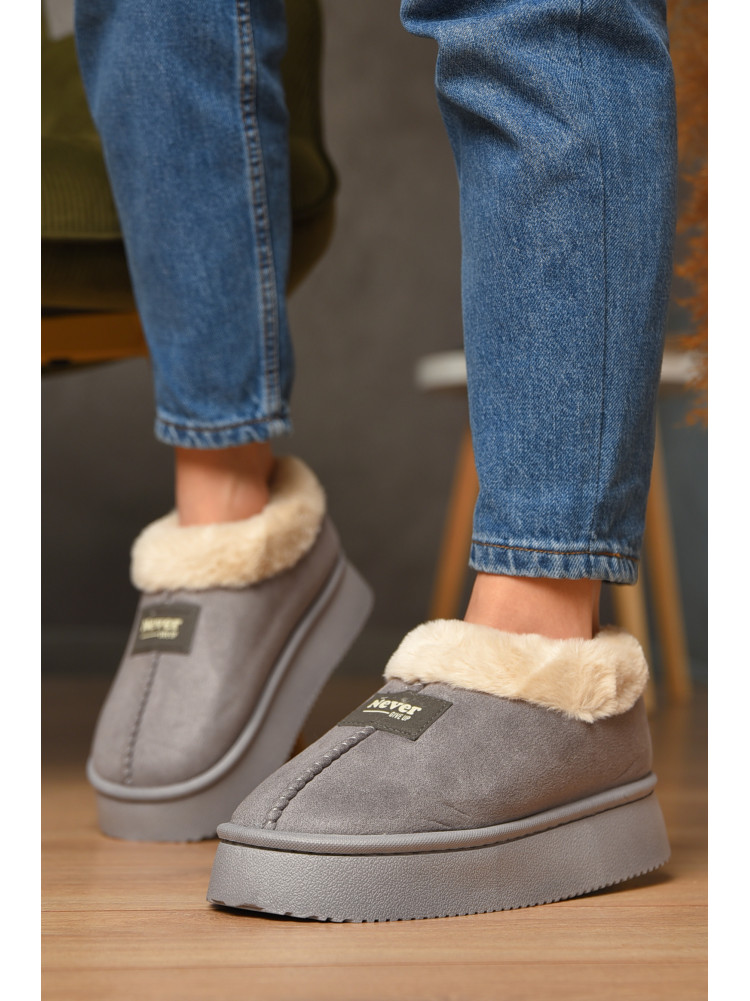 Угги женские на меху серого цвета GP22ВС 208748C