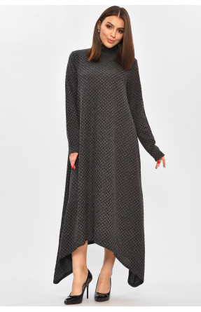 Сукня жіноча однотонна темно-сірого кольору 8230 208749C Сукня жіноча однотонна темно-сірого кольору 8230 208749C