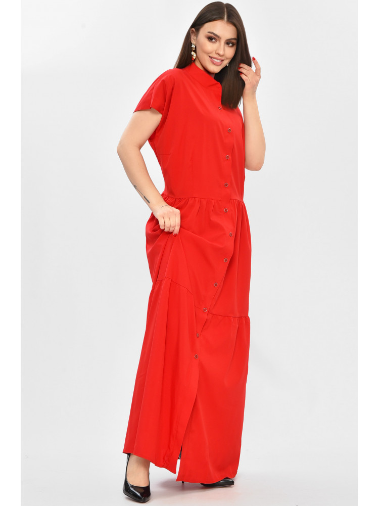 Платье женское полубатальное красного цвета 8313 208751C