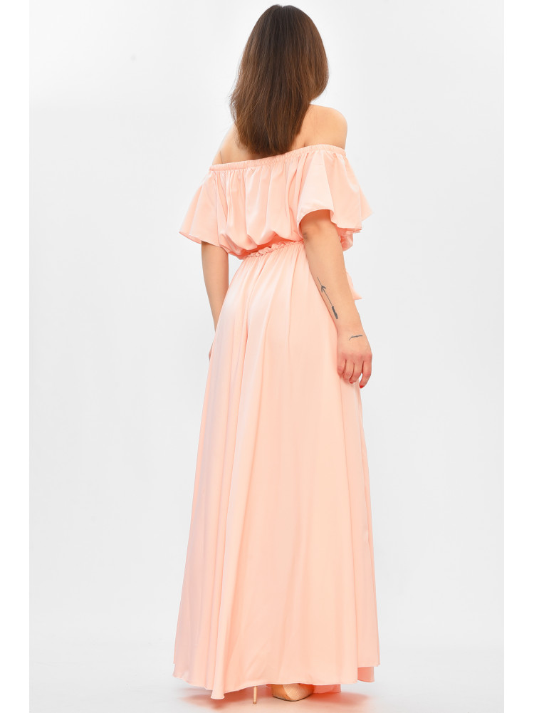 Платье женское полубатальное персикового цвета 8377 208752C