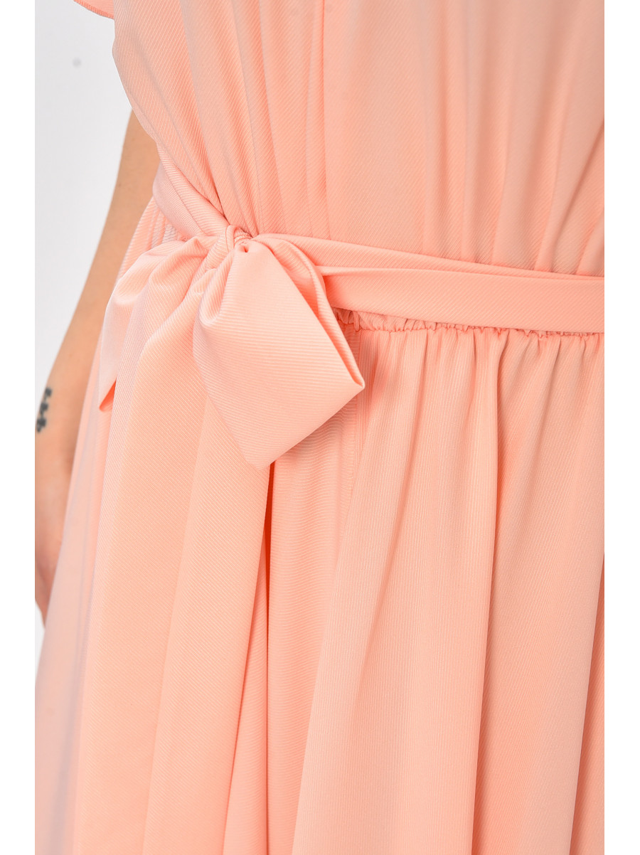 Платье женское полубатальное персикового цвета 8377 208752C