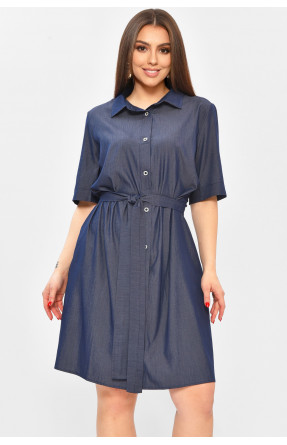 Платье женское однотонное тёмно-синего цвета 8243 208753C