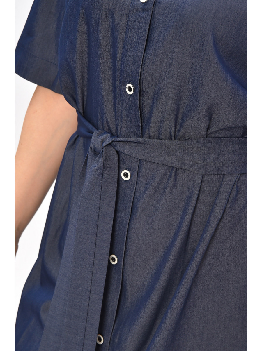 Платье женское однотонное тёмно-синего цвета 8243 208753C