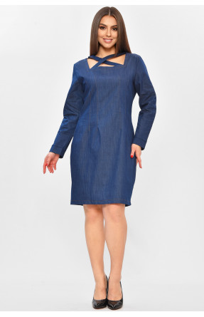 Сукня жіноча однотонна темно-синього кольору 4568 208754C Сукня жіноча однотонна темно-синього кольору 4568 208754C