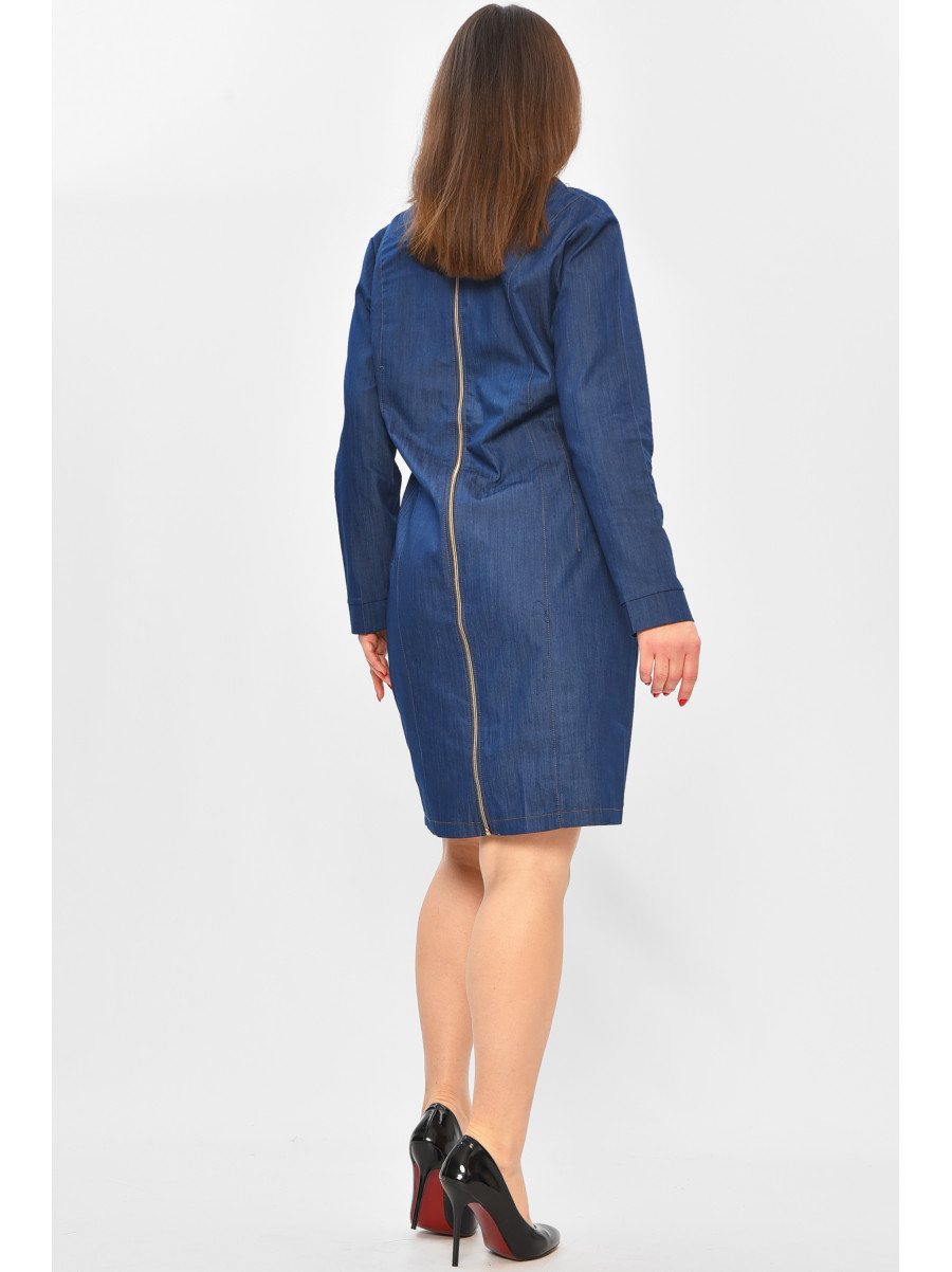 Сукня жіноча однотонна темно-синього кольору 4568 208754C