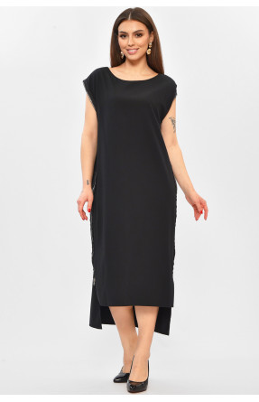 Платье женское однотонное черного цвета 208756C