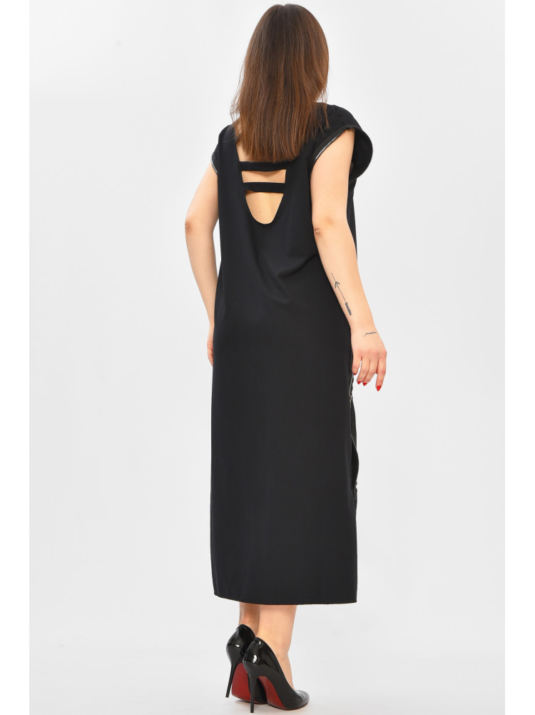 Платье женское однотонное черного цвета 208756C