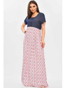 Сукня жіноча темно-синього кольору з принтом 8257 208757C Сукня жіноча темно-синього кольору з принтом 8257 208757C