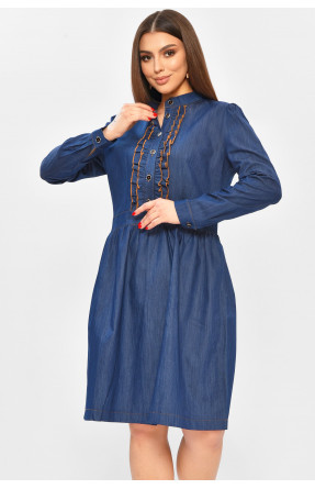 Сукня жіноча однотонна темно-синього кольору 4565 208758C Сукня жіноча однотонна темно-синього кольору 4565 208758C