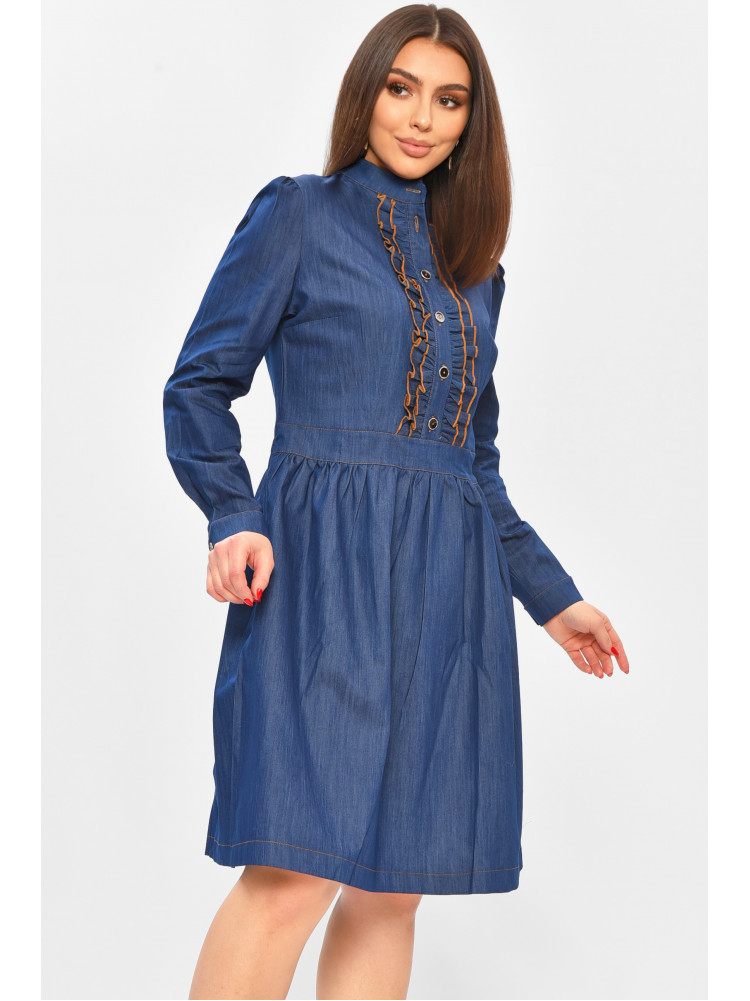 Сукня жіноча однотонна темно-синього кольору 4565 208758C