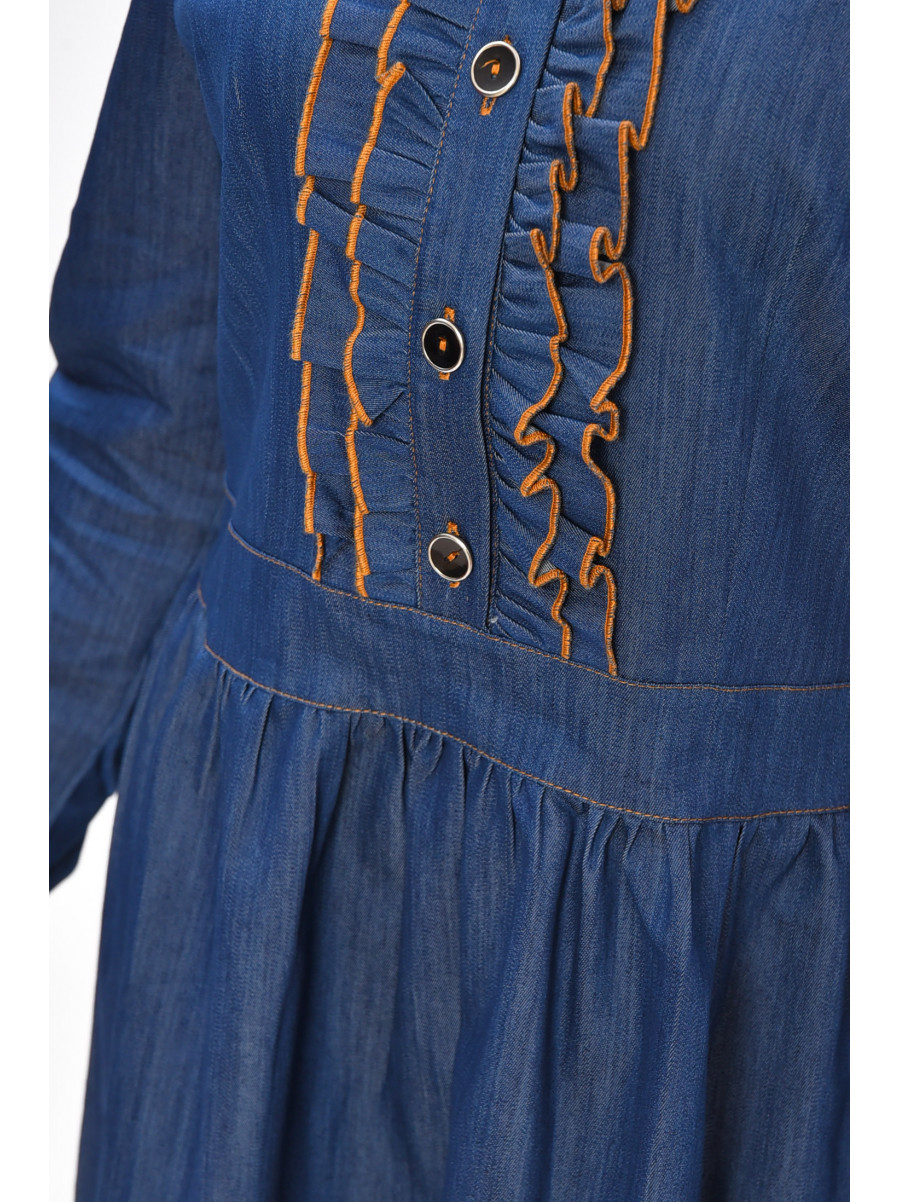 Сукня жіноча однотонна темно-синього кольору 4565 208758C